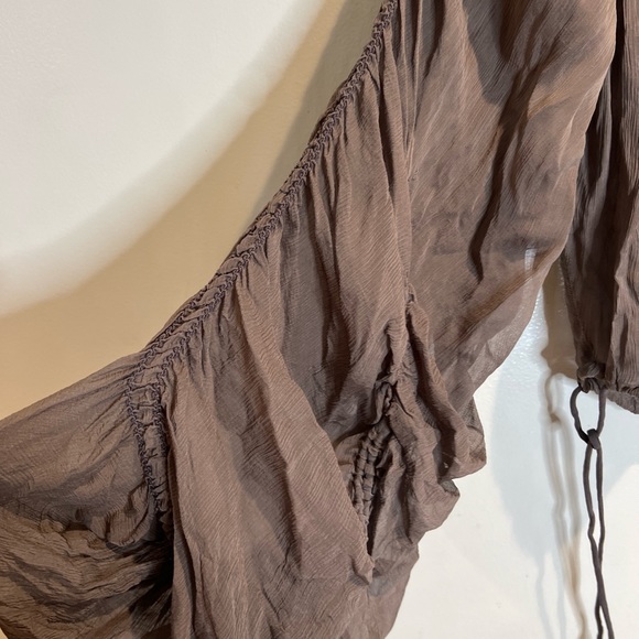 Free People Ballet School Pullover Romantic Billowy Poet Blouse Top XS - Picture 5 of 8